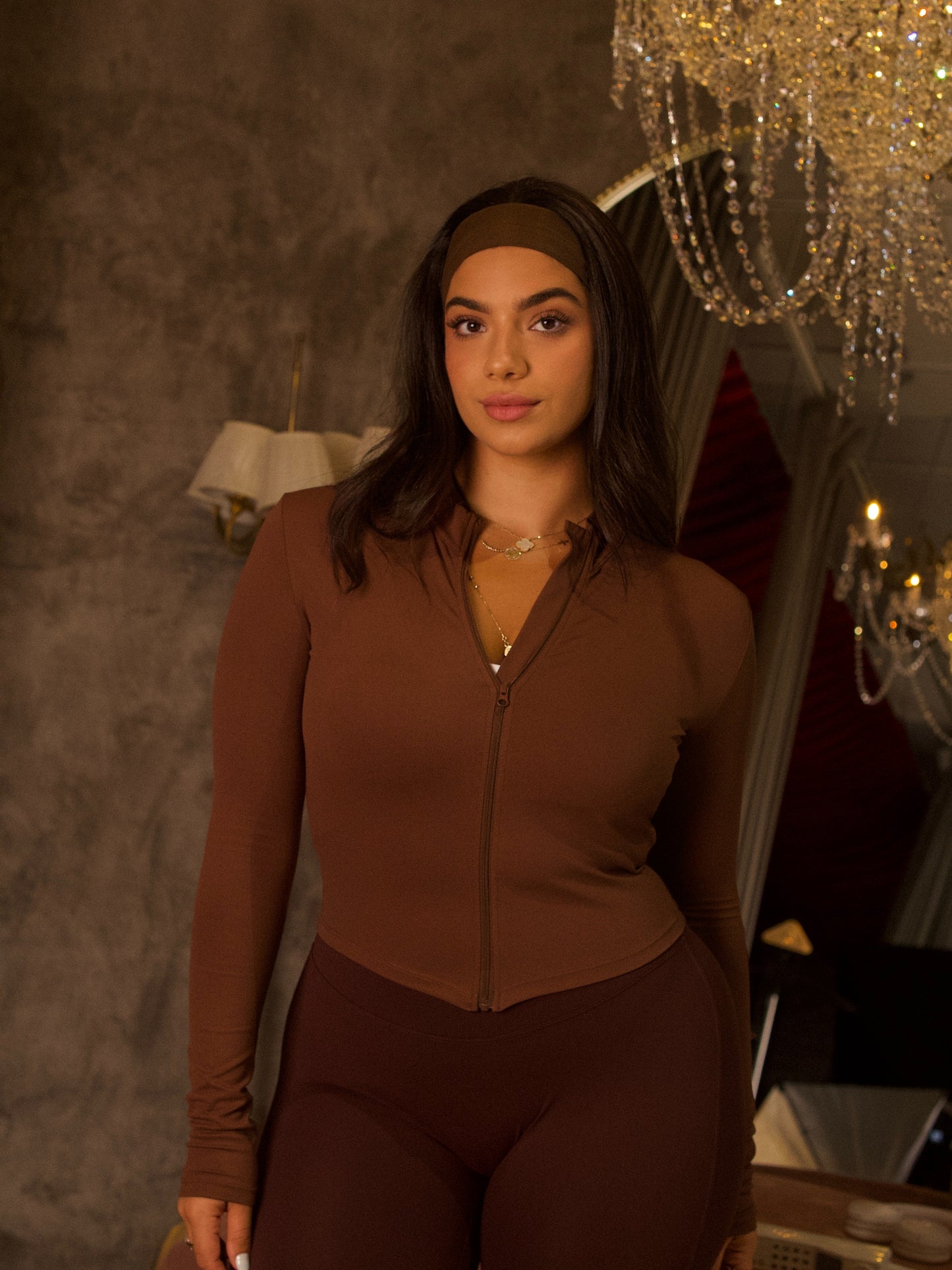 Black and Chocolate Contour Jacket