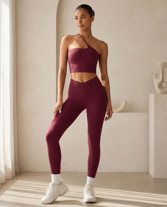 Dark Cherry V Leggings