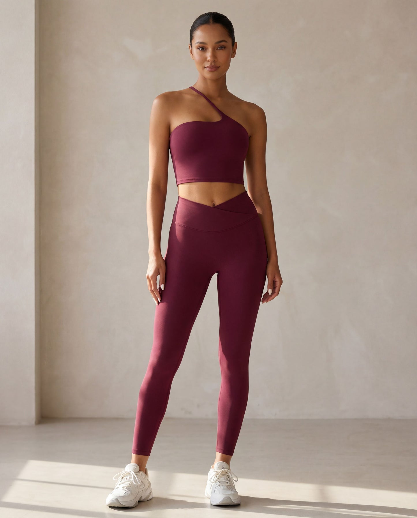 Dark Cherry V Leggings